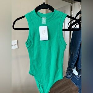 Vibrant Green Sleeveless Bodysuit
